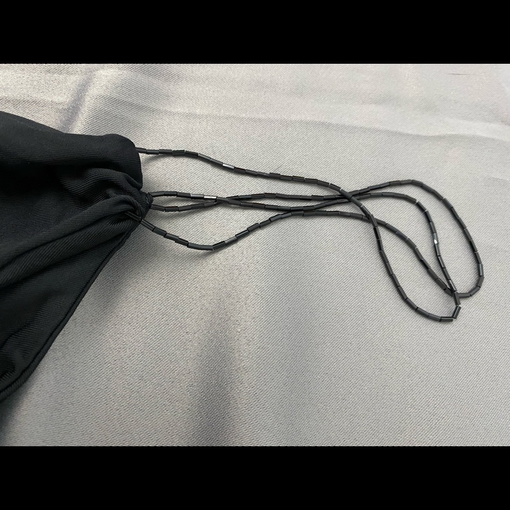 Black stretch Theory camisole beaded medium - Picture 7 of 8